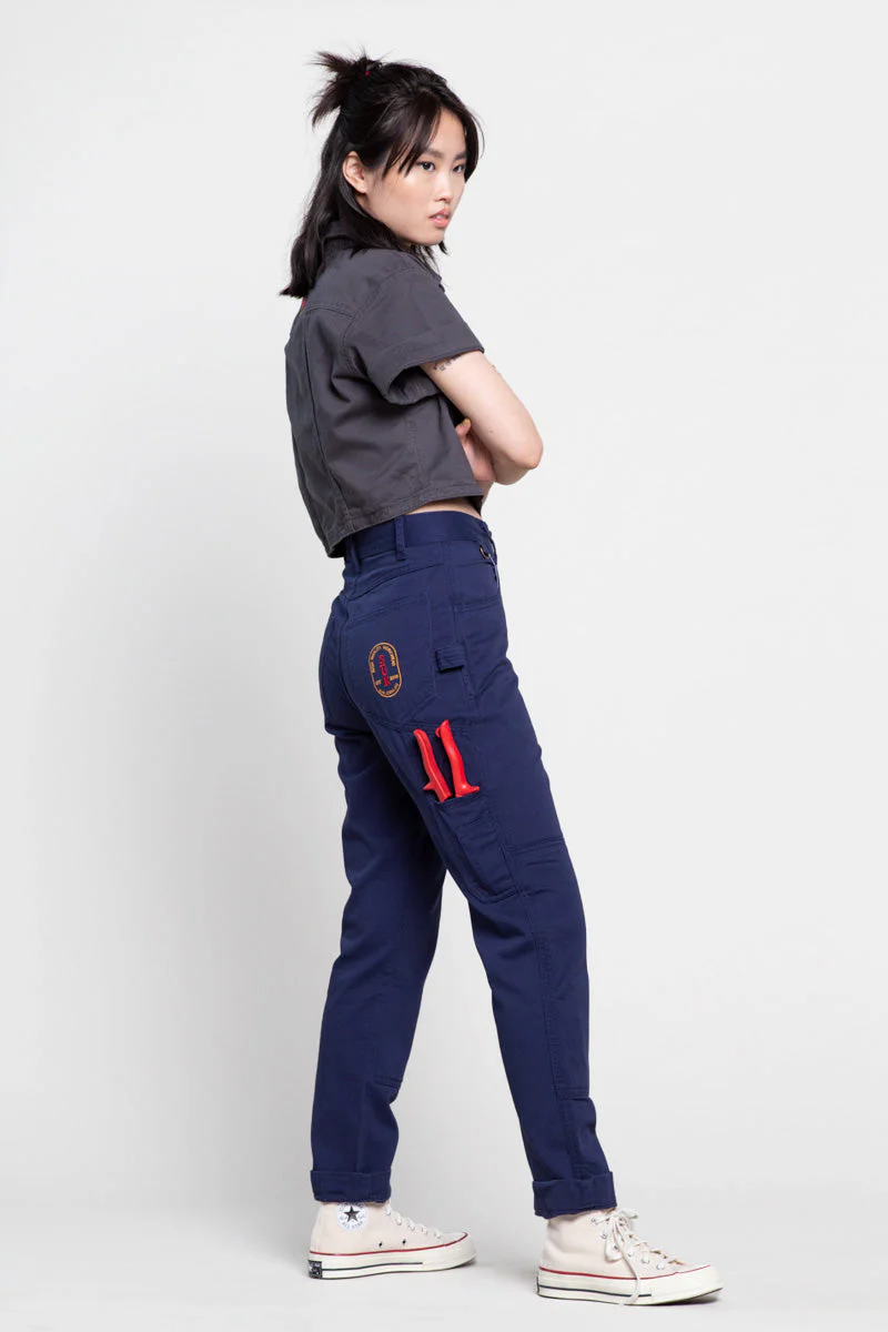 2 Way Work Pants Blue - Image 2