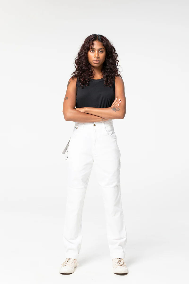 2 Way Work Pants - White - Image 3