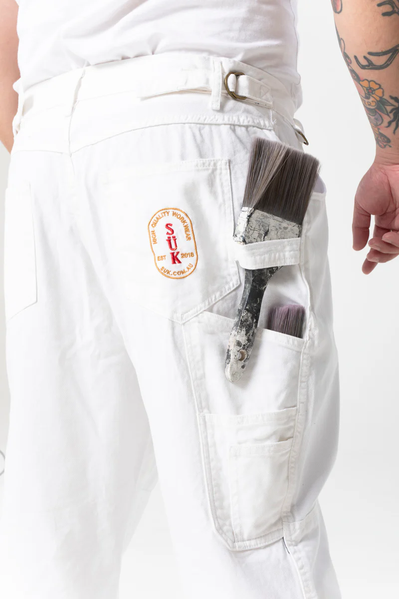 2 Way Work Pants - White - Image 9
