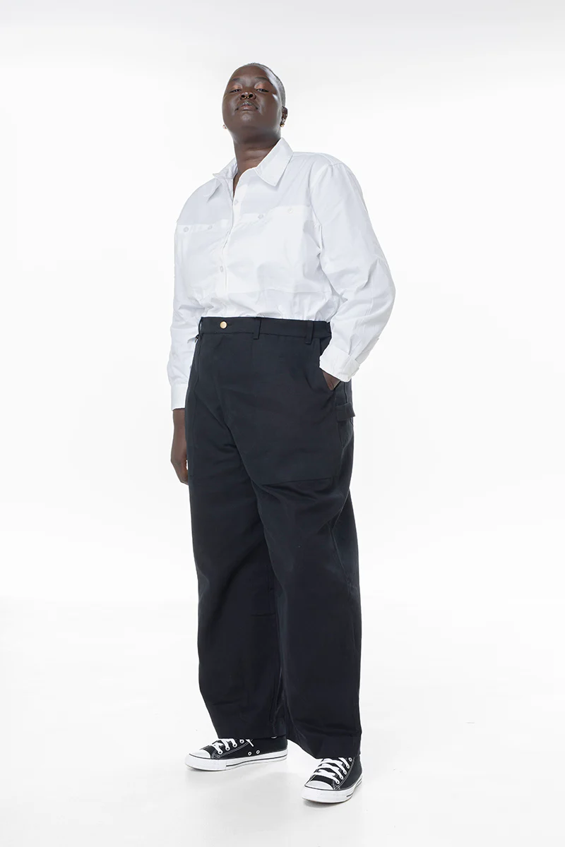 Canvas Construction Pants - Black - Image 3