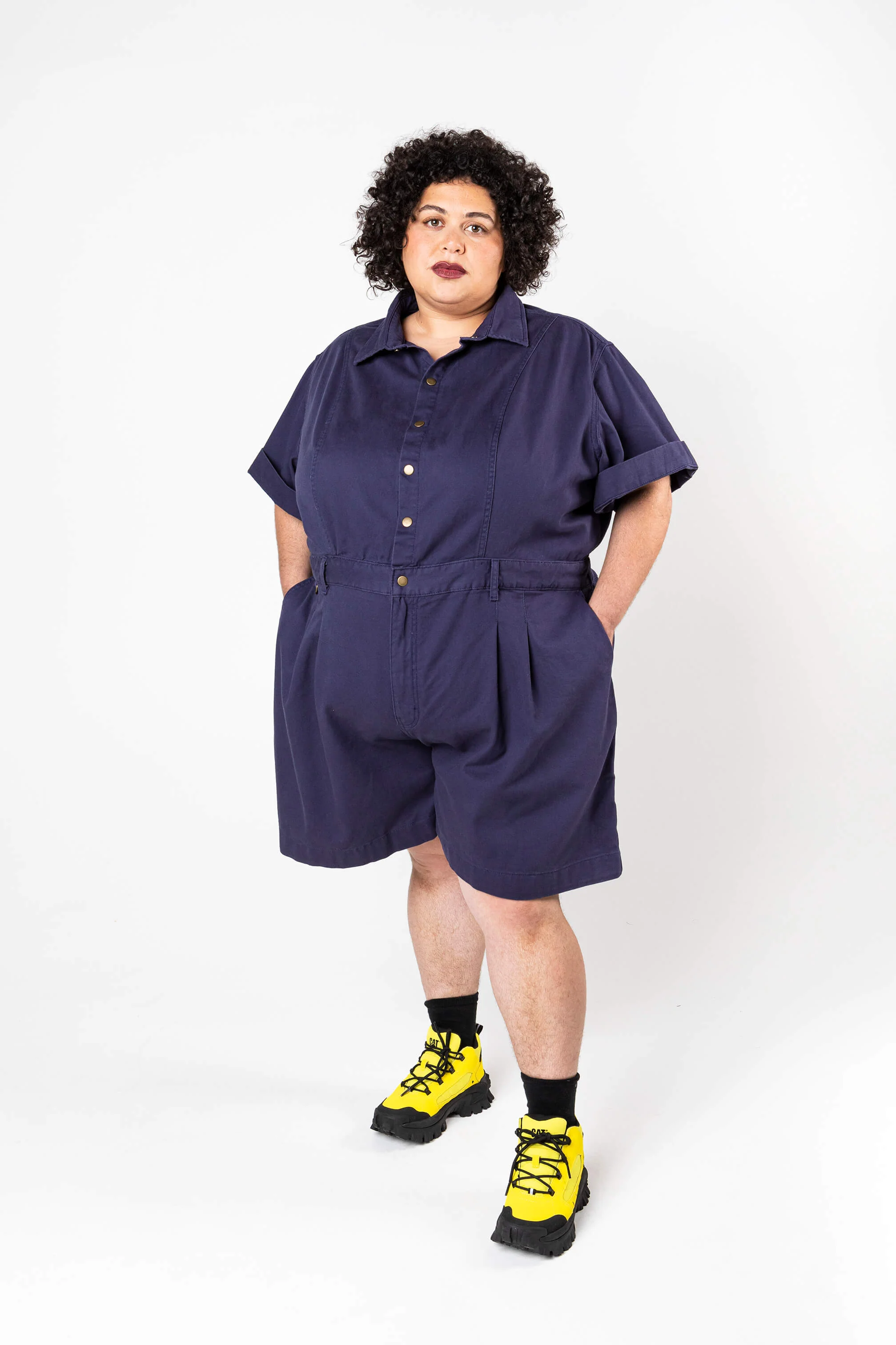 Cropped Ringer Suit - Short - Blue - Image 2