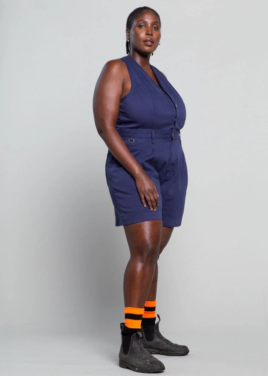 Cropped Roper Suit - Blue - Image 2