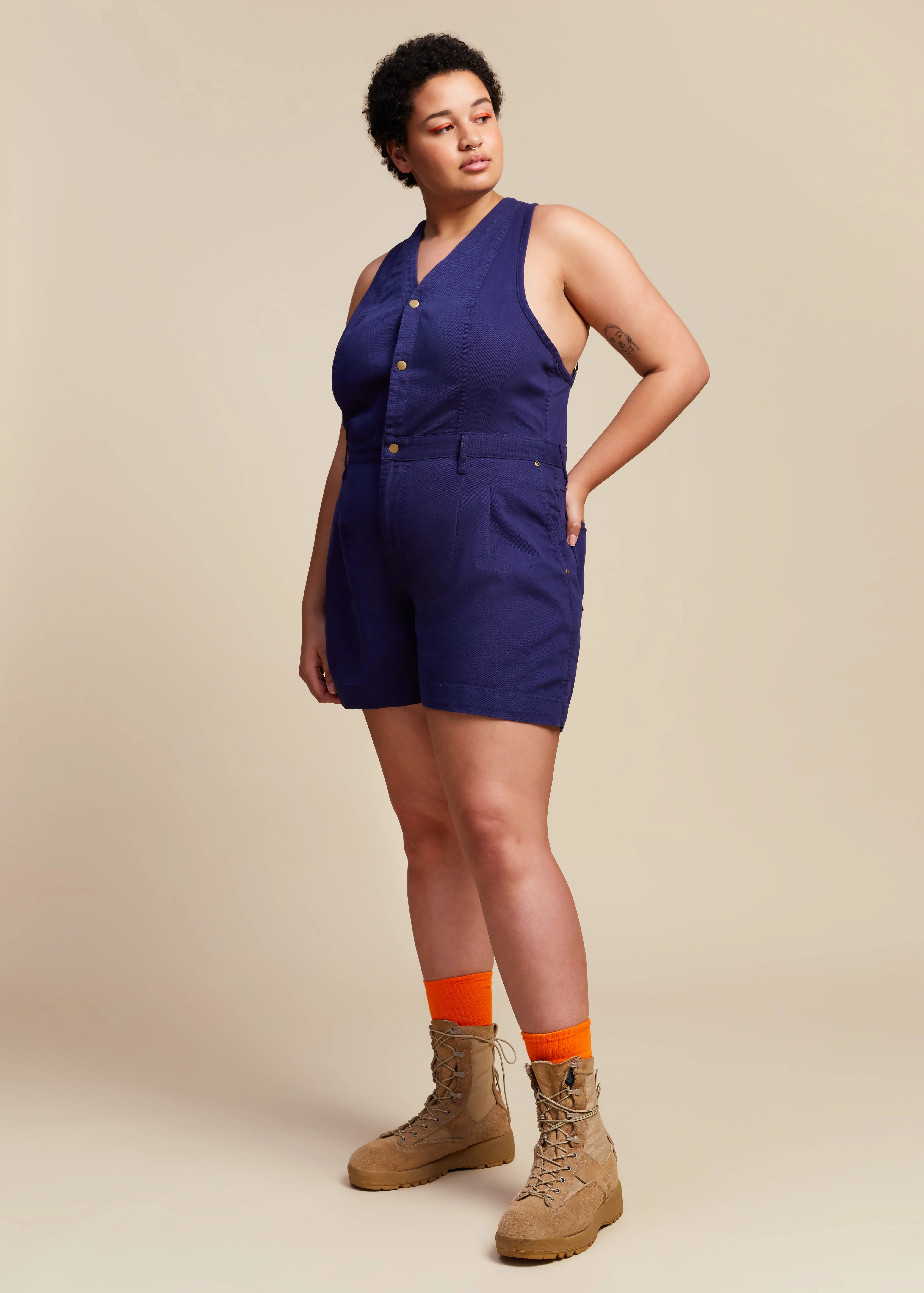 Cropped Roper Suit - Blue - Image 9