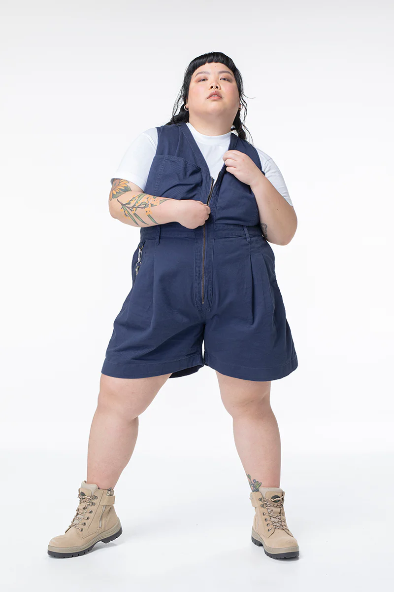 Cropped Yard Suit - Long - Blue