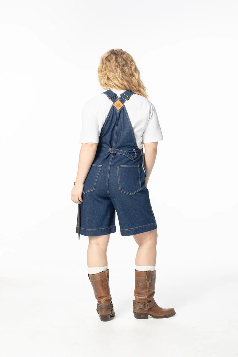 Denim Cropped Brumby Suit - Mid Blue - Image 10