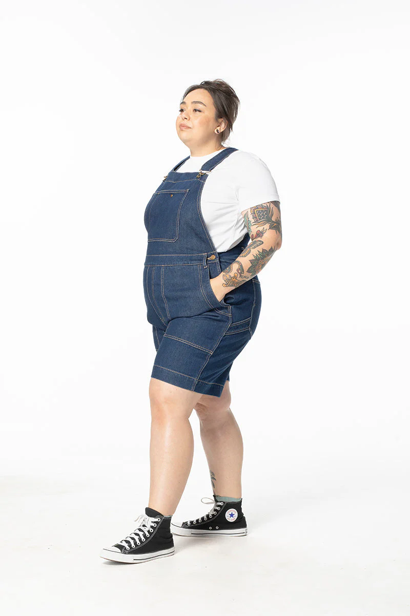 Denim Cropped Brumby Suit - Mid Blue - Image 3