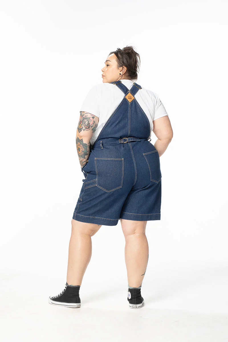 Denim Cropped Brumby Suit - Mid Blue - Image 4