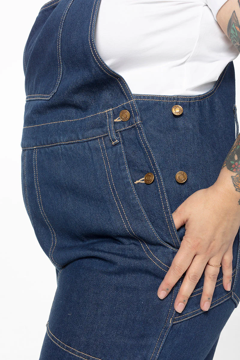 Denim Cropped Brumby Suit - Mid Blue - Image 6