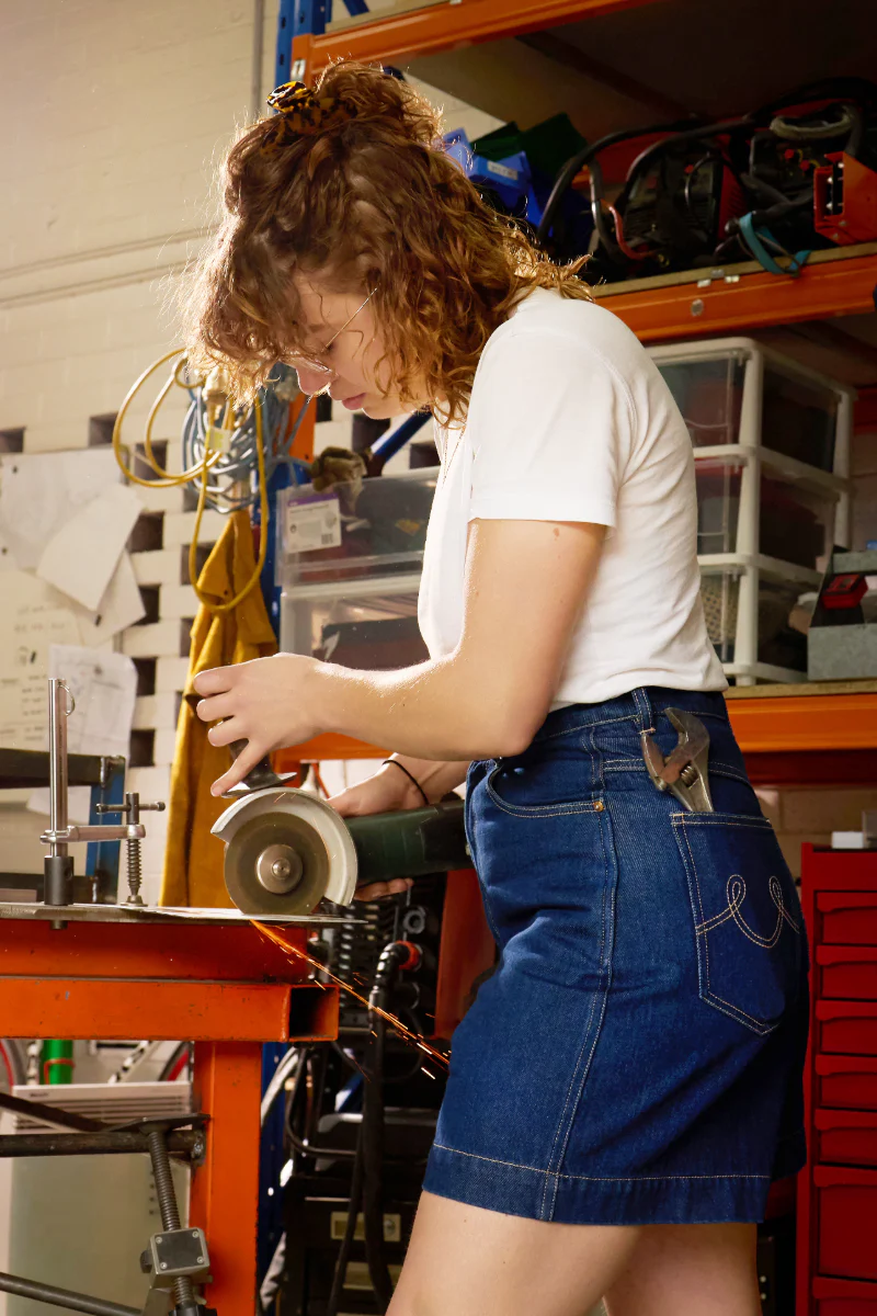 Denim Trophy Shorts - Image 5