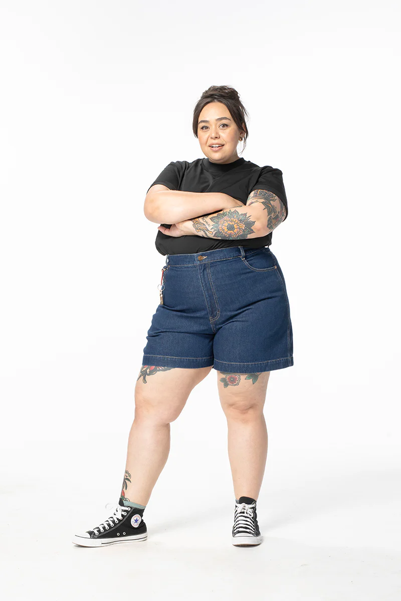 Denim Trophy Shorts - Image 6