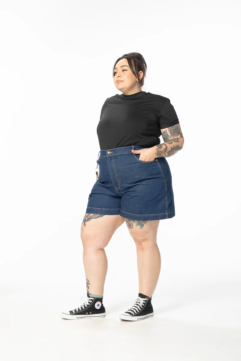 Denim Trophy Shorts - Image 7
