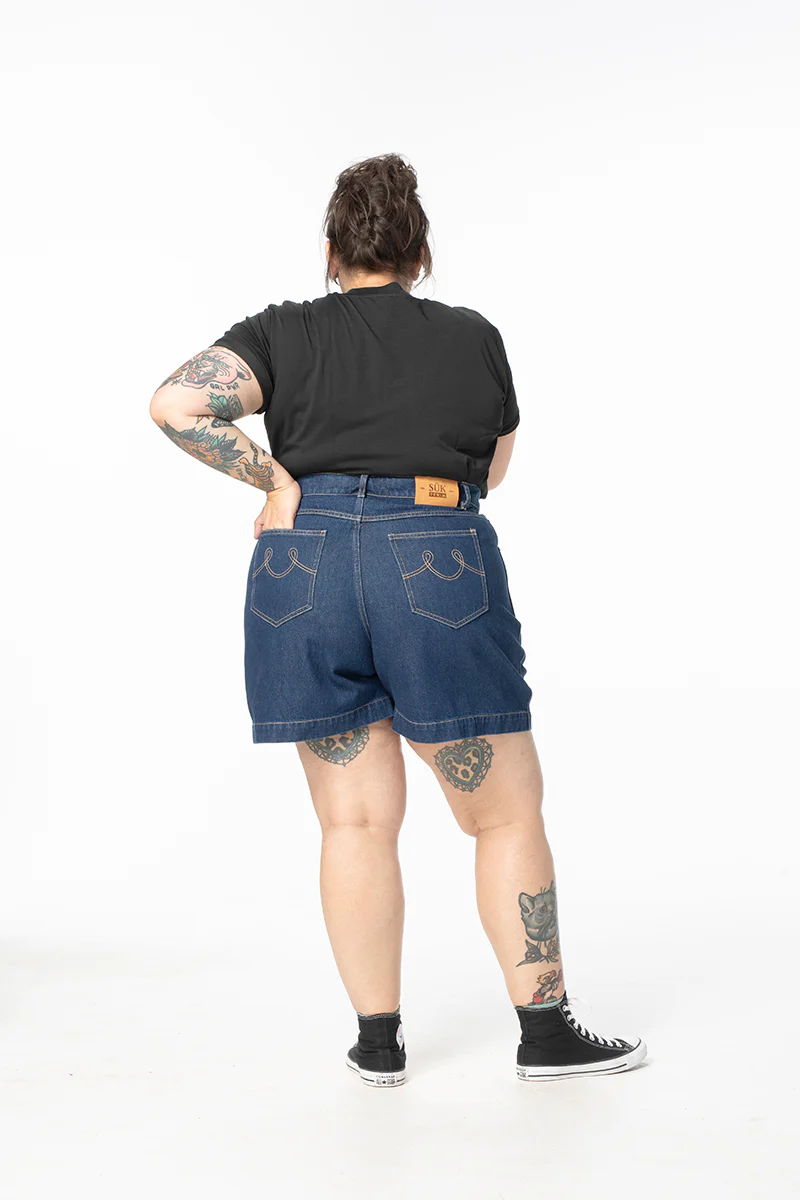 Denim Trophy Shorts - Image 8
