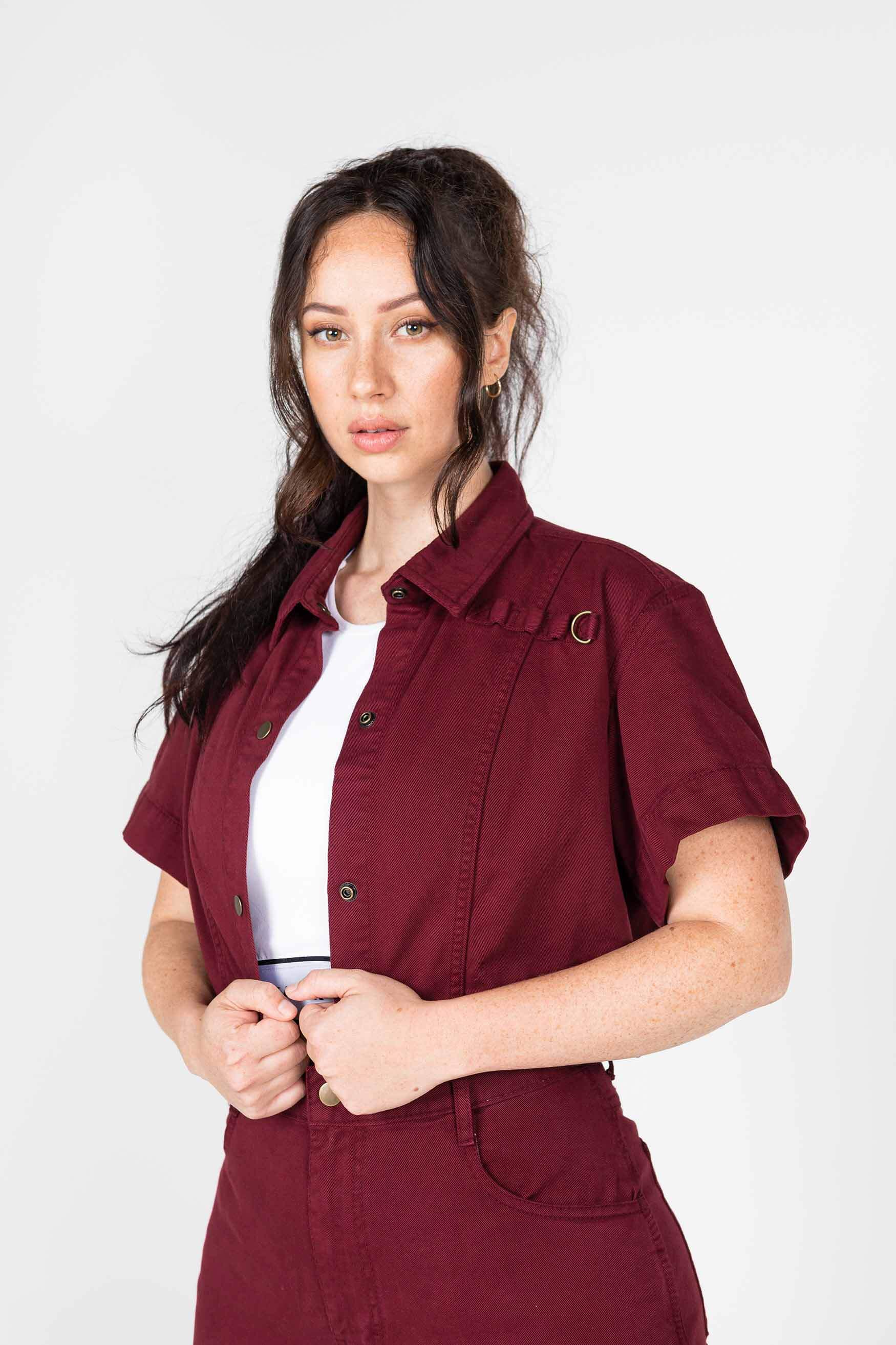 Isa Shirt - Burgundy - Image 10