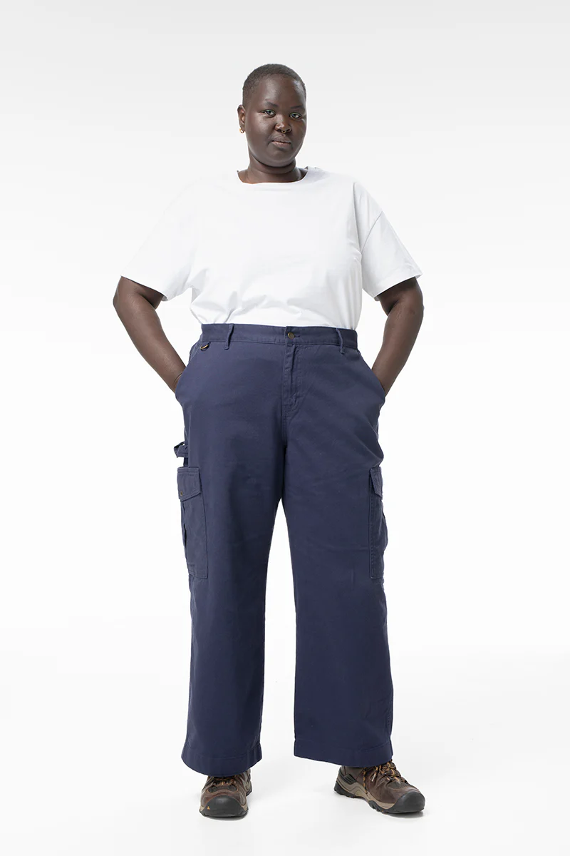 Mid Rise Cargo Pants - Blue - Image 2