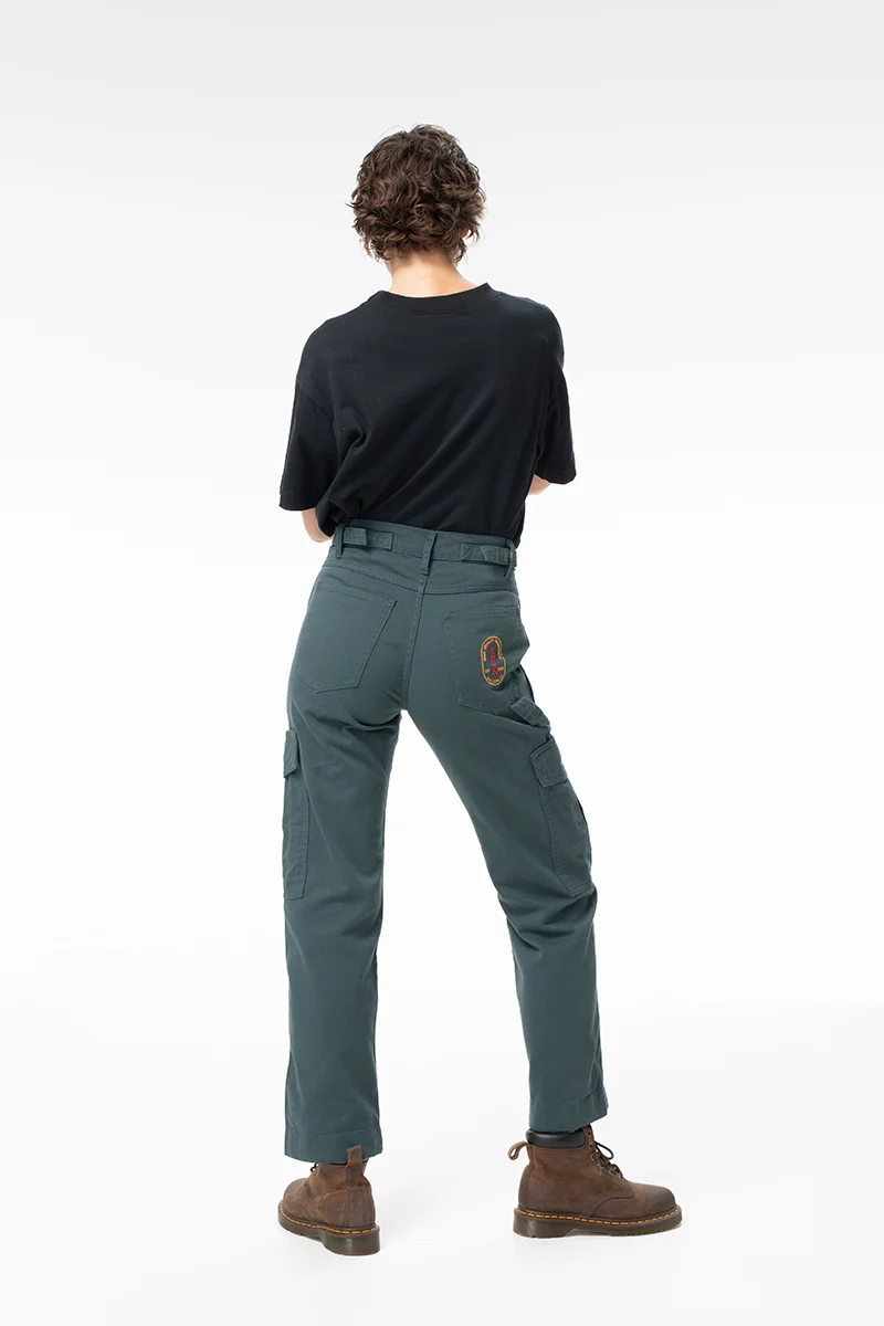 Mid Rise Cargo Pants - Green - Image 3