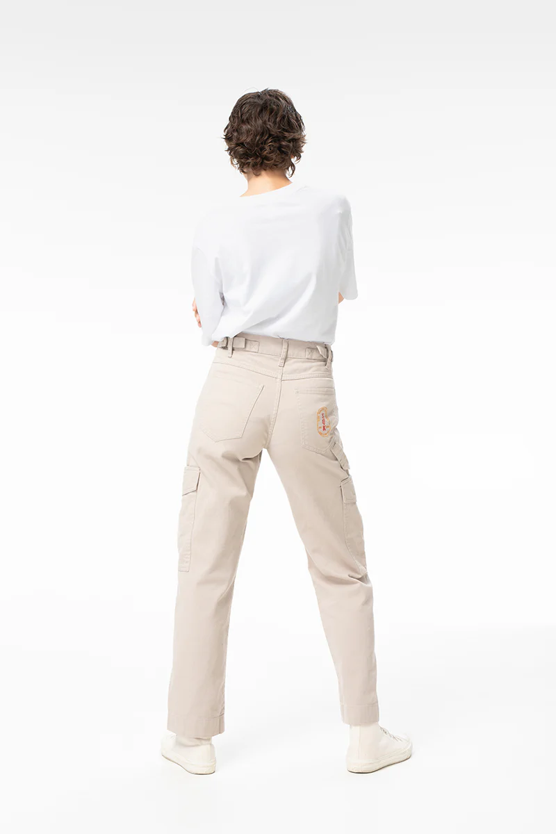 Mid Rise Cargo Pants - Stone - Image 4