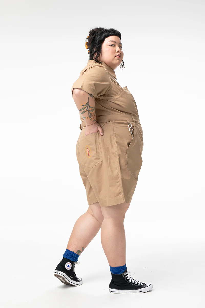 Ripstop 2.0 Cropped Lagoon Suit - Long - Taupe - Image 3