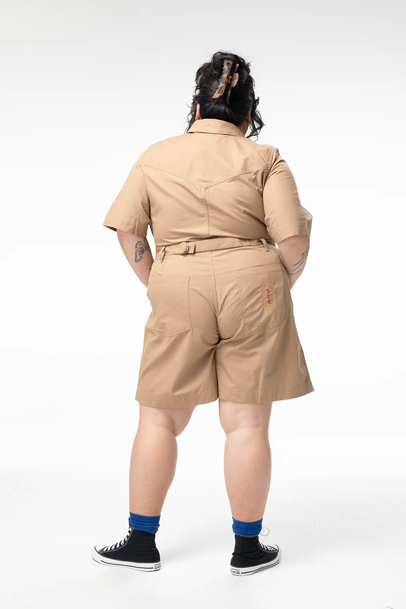 Ripstop 2.0 Cropped Lagoon Suit - Long - Taupe - Image 4