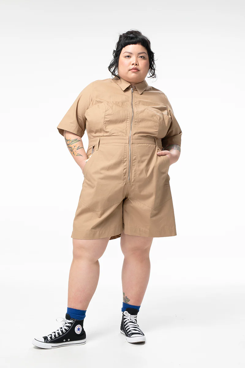 Ripstop 2.0 Cropped Lagoon Suit - Long - Taupe - Image 5