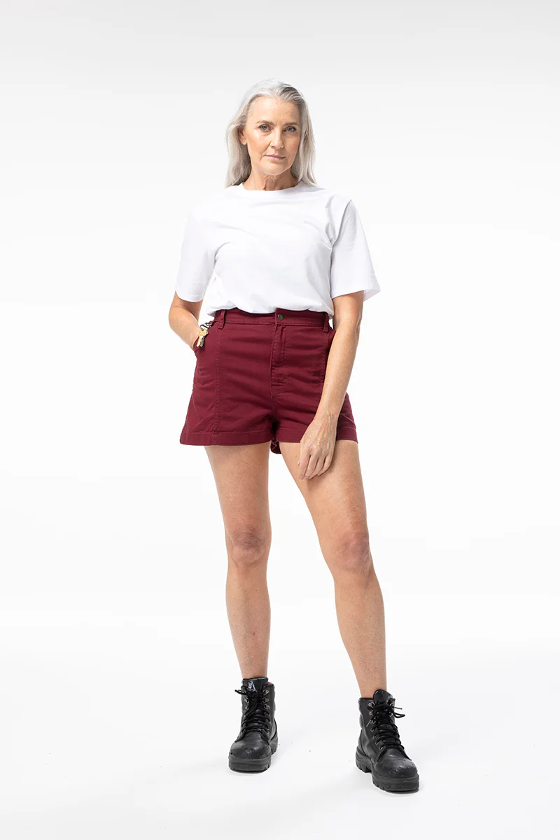 Tinnie Shorts - Burgundy - Image 3