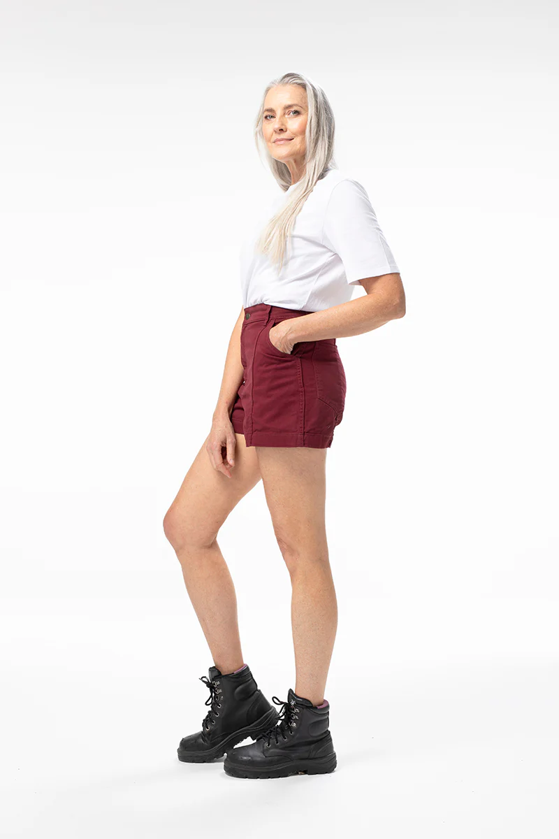 Tinnie Shorts - Burgundy - Image 4
