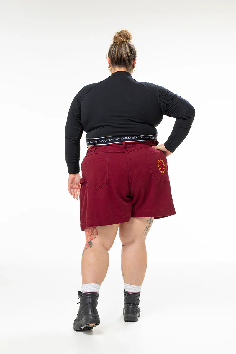 Utility Shorts - Burgundy - Image 3